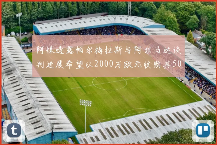 阿媒透露帕尔梅拉斯与阿尔马达谈判进展希望以2000万欧元收购其50所有权